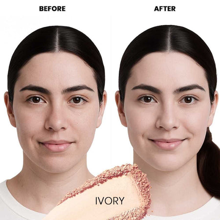 CoNatural Cosmetics Compact Powder, Ivory CP002, 9g - Image 4