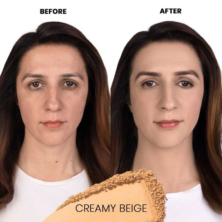 CoNatural Cosmetics Compact Powder, Creamy Beige CP005, 9g - Image 4