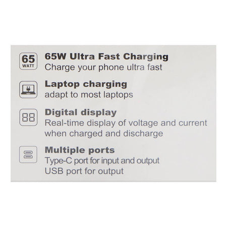 Yolo Hyper Bolt 30000mAh 65W USB-C & USB-A Port, Power Bank - Image 5