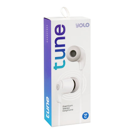 Yolo Tune Premium Stereo Type-C Wired Earphone, White, Y-14 - Image 4