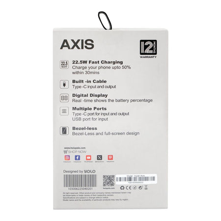 Yolo Hyper Axis 10000mAh 22.5W USB-C & USB-A Port, Power Bank - Image 5
