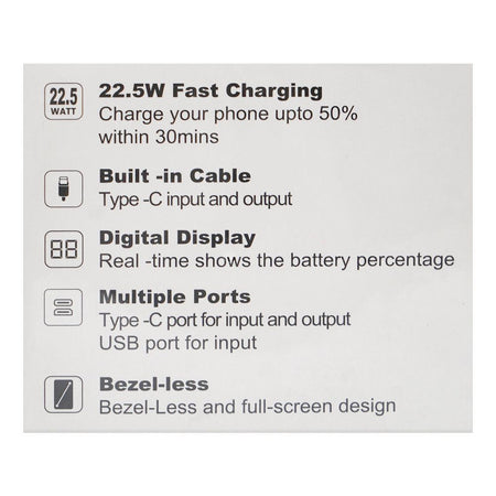 Yolo Hyper Axis 10000mAh 22.5W USB-C & USB-A Port, Power Bank - Image 6