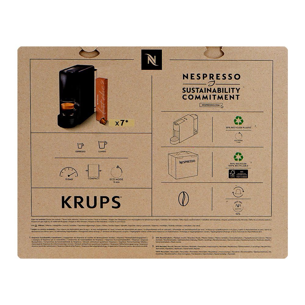Nespresso Essenza Mini Machine, 0.6 Liter Water Tank, 7 Pods, Grey, C30-XN110B.23 - Image 5