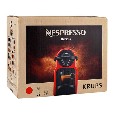 Nespresso Inissia Krups Coffee Machine, 1150-1260W, 220-240V, 1 Liter, Red, XN1005.99DE - Image 2