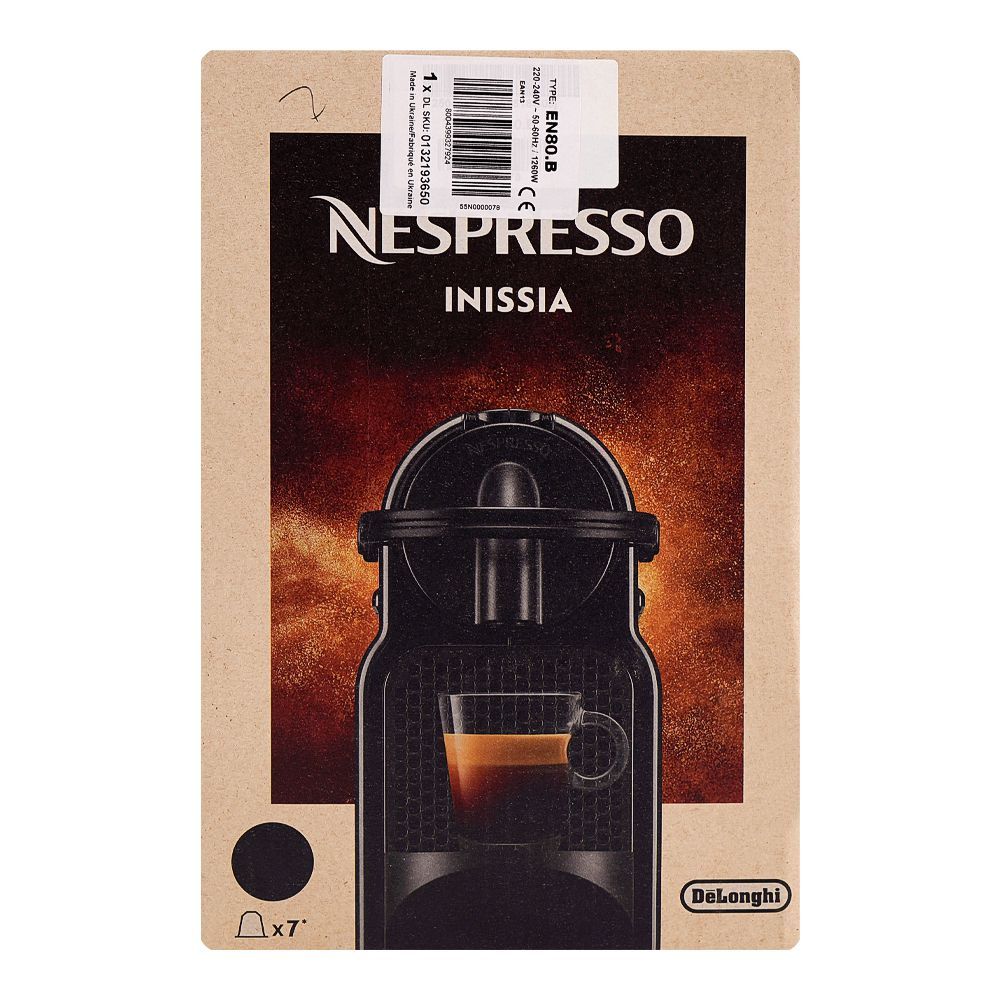 Nespresso Inissia Krups Coffee Machine, 1150-1260W, 220-240V, 1 Liter, Red, XN1005.99DE - Image 4