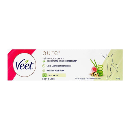 Veet Pure Rose & Freesia Fragrance Hair Removal Cream, Aloe Vera, For Dry Skin, 200g - Image 4