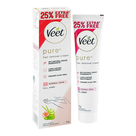 Veet Pure Rose & Freesia Fragrance Hair Removal Cream, Aloe Vera, For Normal Skin, 63g - Main Image