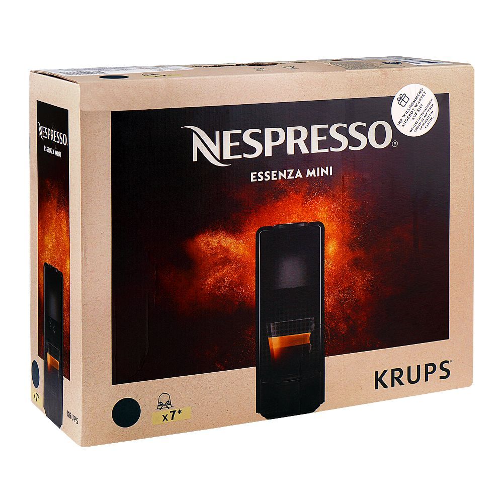 Nespresso Essenza Mini Krups Coffee Machine, 0.6 Liter Water Tank, 7 Pods, Black, C30-XN110810 - Image 2