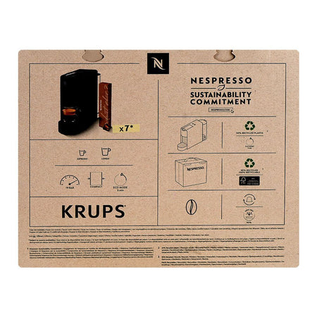 Nespresso Essenza Mini Krups Coffee Machine, 0.6 Liter Water Tank, 7 Pods, Black, C30-XN110810 - Image 5