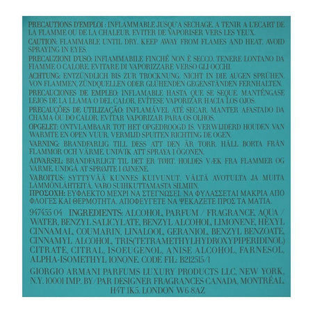 Giorgio Armani Prive Bleu Turquoise, Eau De Parfum, For Men & Women, 100ml - Image 4