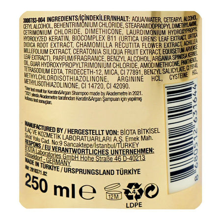 Bioxcin Keratin & Argan Conditioner, Paraben Free, For All Types Of Hair, 250ml - Image 4