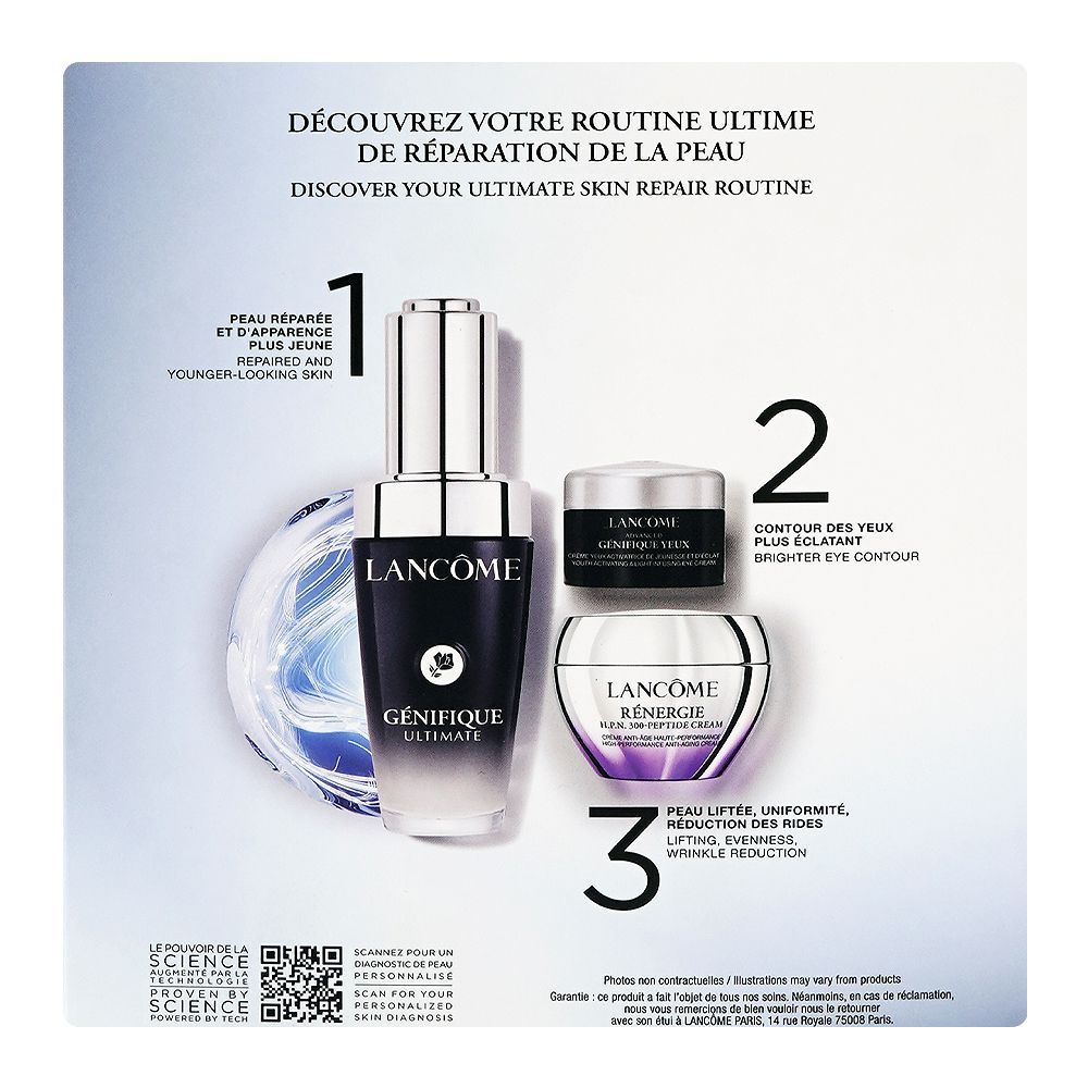 Lancome Paris Genifique Ultimate Routine Set, Serum 30ml + Eye Contour 5ml + Cream 15ml - Image 4