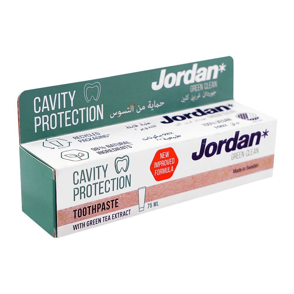 Jordan Green Clean Cavity Protection Toothpaste, Vegan, 75ml - Main Image