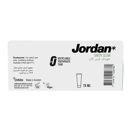 Jordan Green Clean Gentle Whitening Mint Toothpaste, Vegan, 75ml - Image 3
