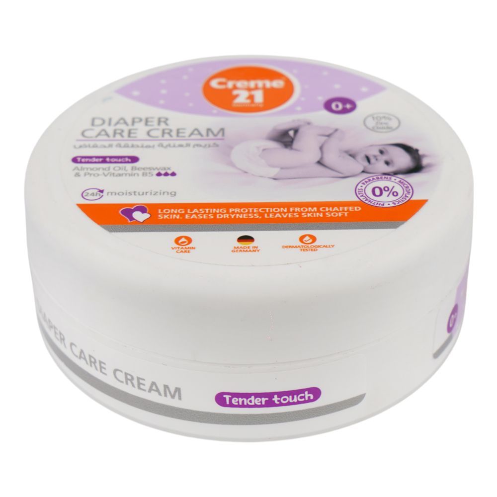 Creme 21 Diaper Care Cream, Almond Oil + Beeswax & Pro-Vitamin B5, Paraben & Phthalates Free, For Dry Skin, 150ml - Main Image