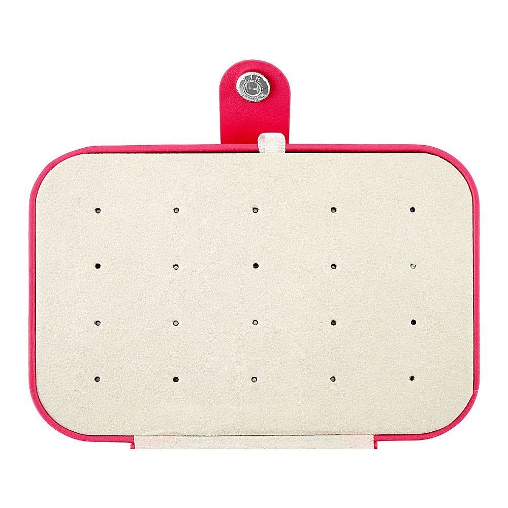 AJF Portable Jewelry Storage Organizer Box For Rings, Earrings & Necklaces, Mature Pink, BA-3 - Image 4