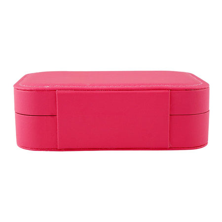 AJF Portable Jewelry Storage Organizer Box For Rings, Earrings & Necklaces, Mature Pink, BA-3 - Image 7