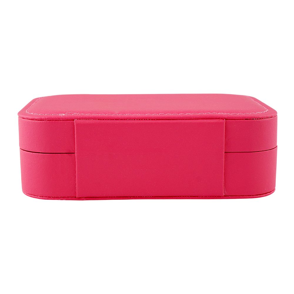AJF Portable Jewelry Storage Organizer Box For Rings, Earrings & Necklaces, Mature Pink, BA-3 - Image 7