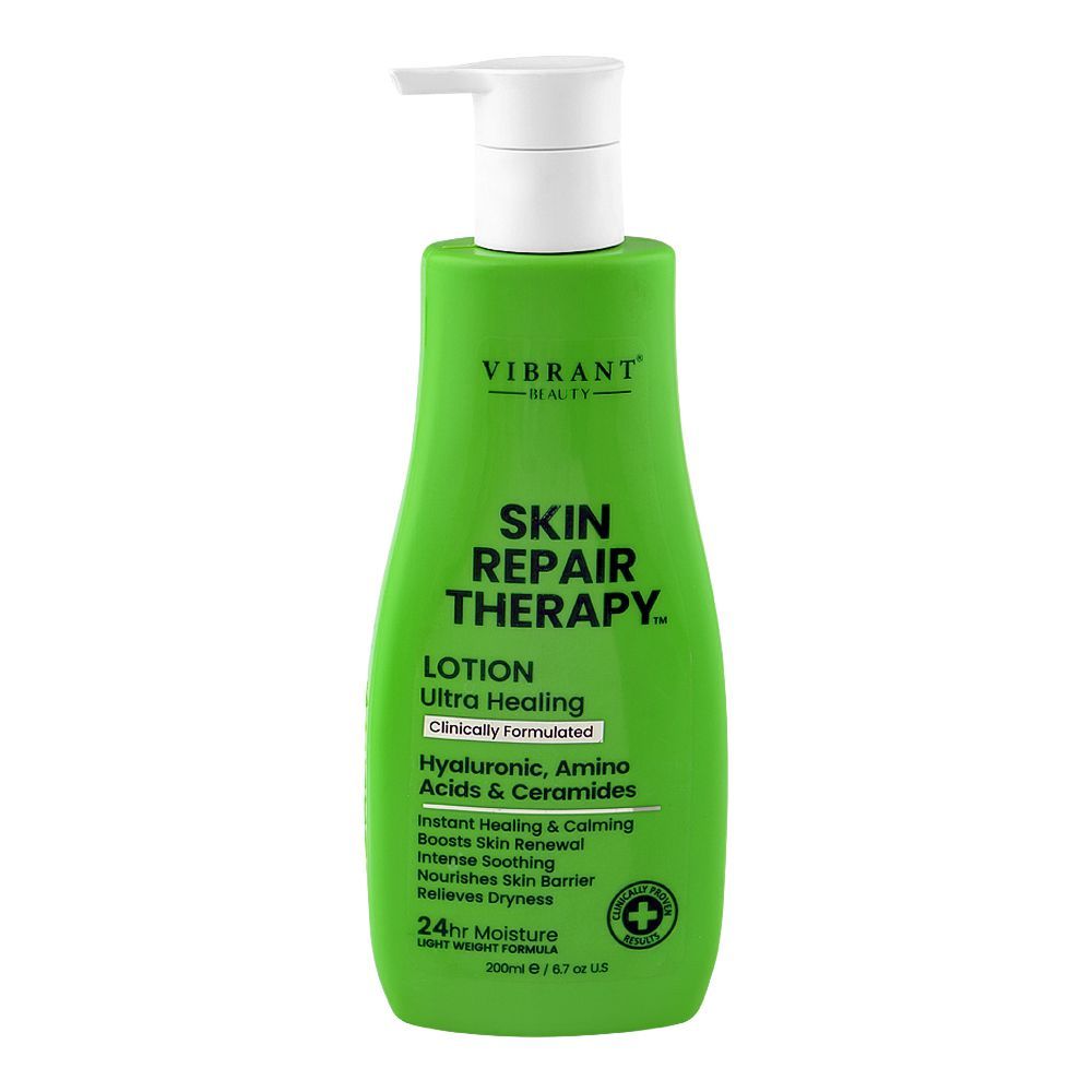 Vibrant Beauty Skin Repair Therapy Ultra Healing Lotion, Hyaluronic, Amino Acid & Ceramides, For Moisturizing Skin, 200ml - Main Image
