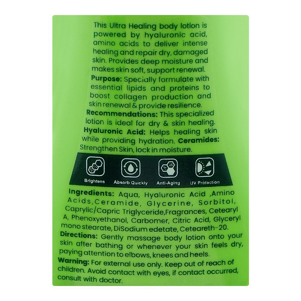Vibrant Beauty Skin Repair Therapy Ultra Healing Lotion, Hyaluronic, Amino Acid & Ceramides, For Moisturizing Skin, 200ml - Image 3