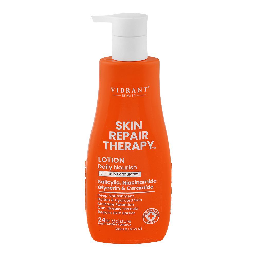 Vibrant Beauty Skin Repair Therapy Daily Nourish Lotion, Salicylic, Niacinamide, Glycerin & Ceramide, For All Types Of Skin, 200ml - Main Image