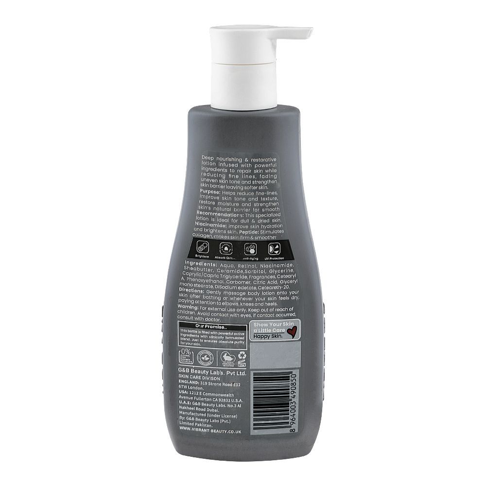 Vibrant Beauty Skin Repair Therapy Intense Repair Lotion, Retinol, Niacinamide, Shea Butter & Ceramide, For All Types Of Skin, 200ml - Image 2