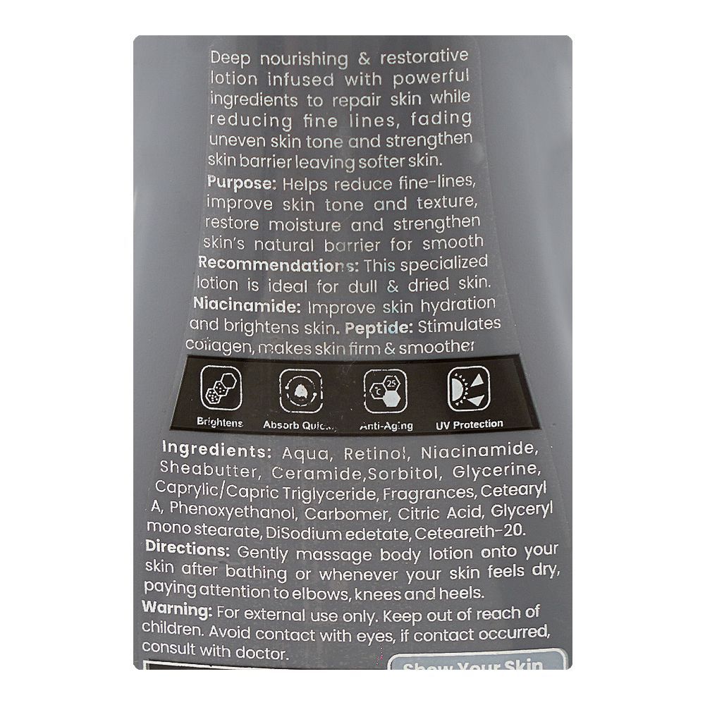 Vibrant Beauty Skin Repair Therapy Intense Repair Lotion, Retinol, Niacinamide, Shea Butter & Ceramide, For All Types Of Skin, 200ml - Image 3