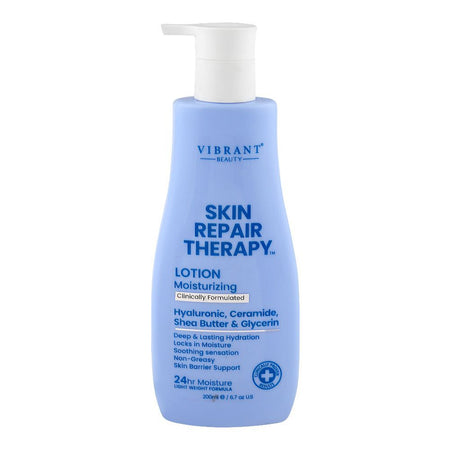 Vibrant Beauty Skin Repair Therapy Moisturizing Lotion, Hyaluronic, Ceramide, Shea Butter & Glycerin, For All Types Of Skin, 200ml - Main Image
