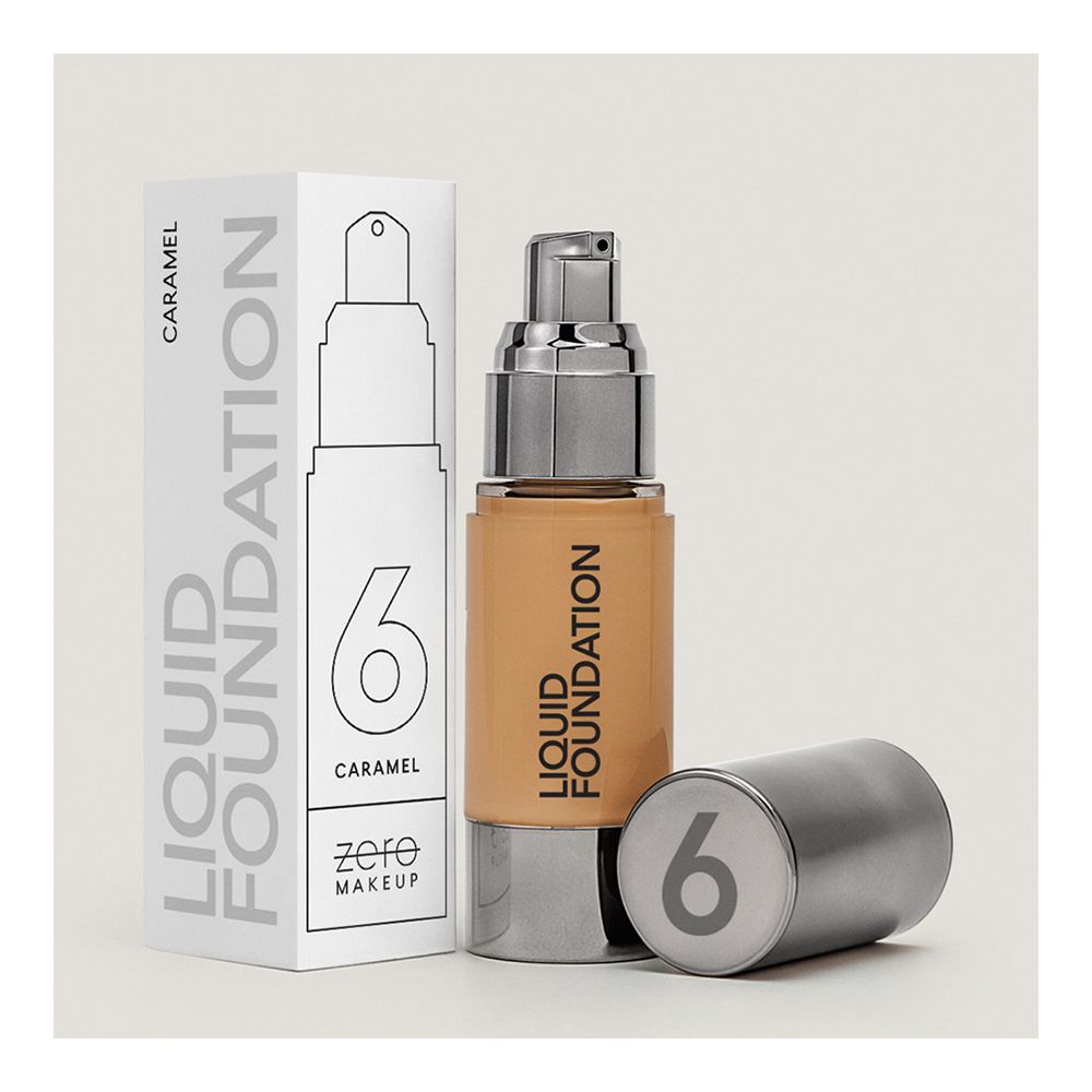 ZERO Makeup Liquid Foundation, Caramel, 30ml - Main Image