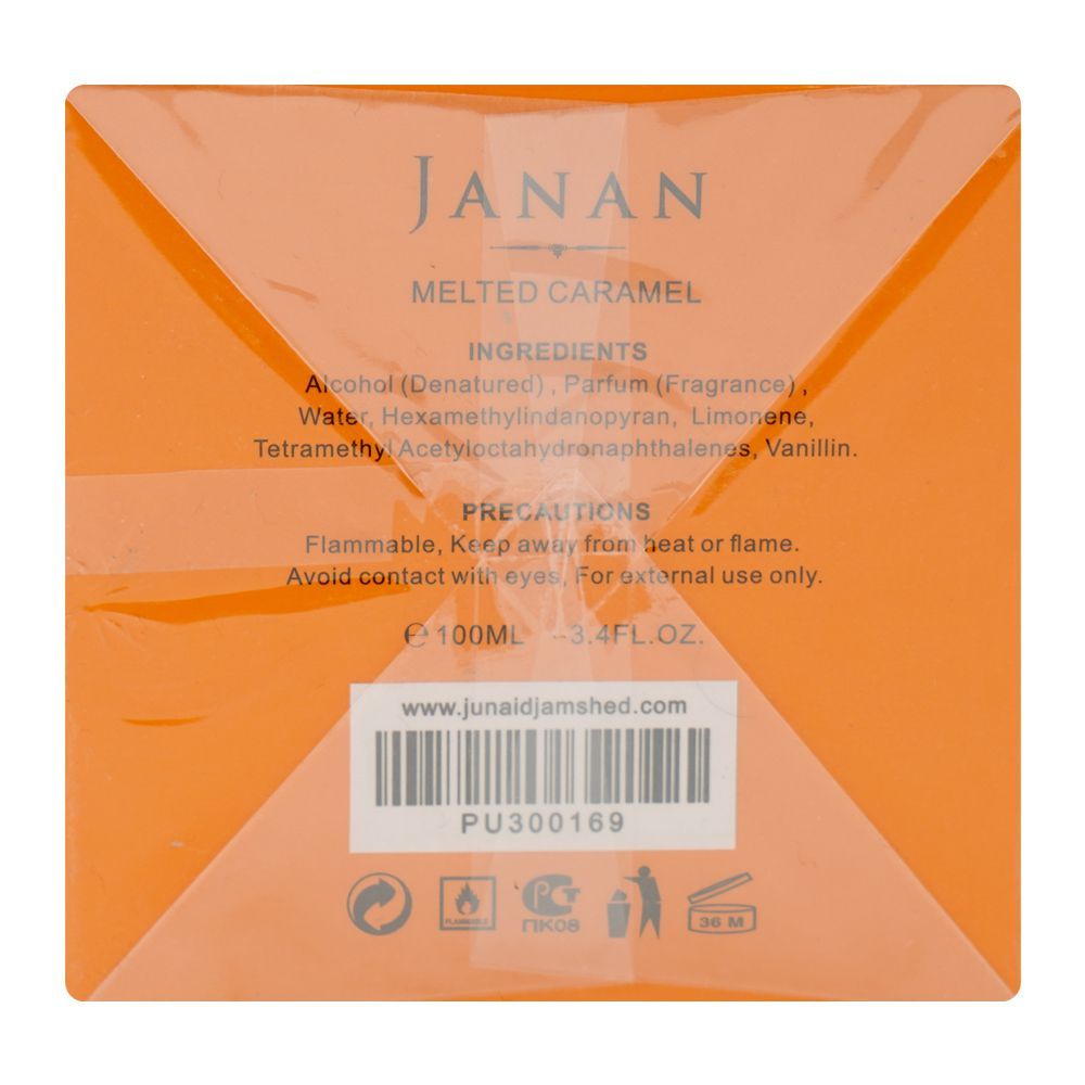 Junaid Jamshed J. Janan Melted Caramel, Eau De Parfum, For Men & Women, 100ml - Image 3