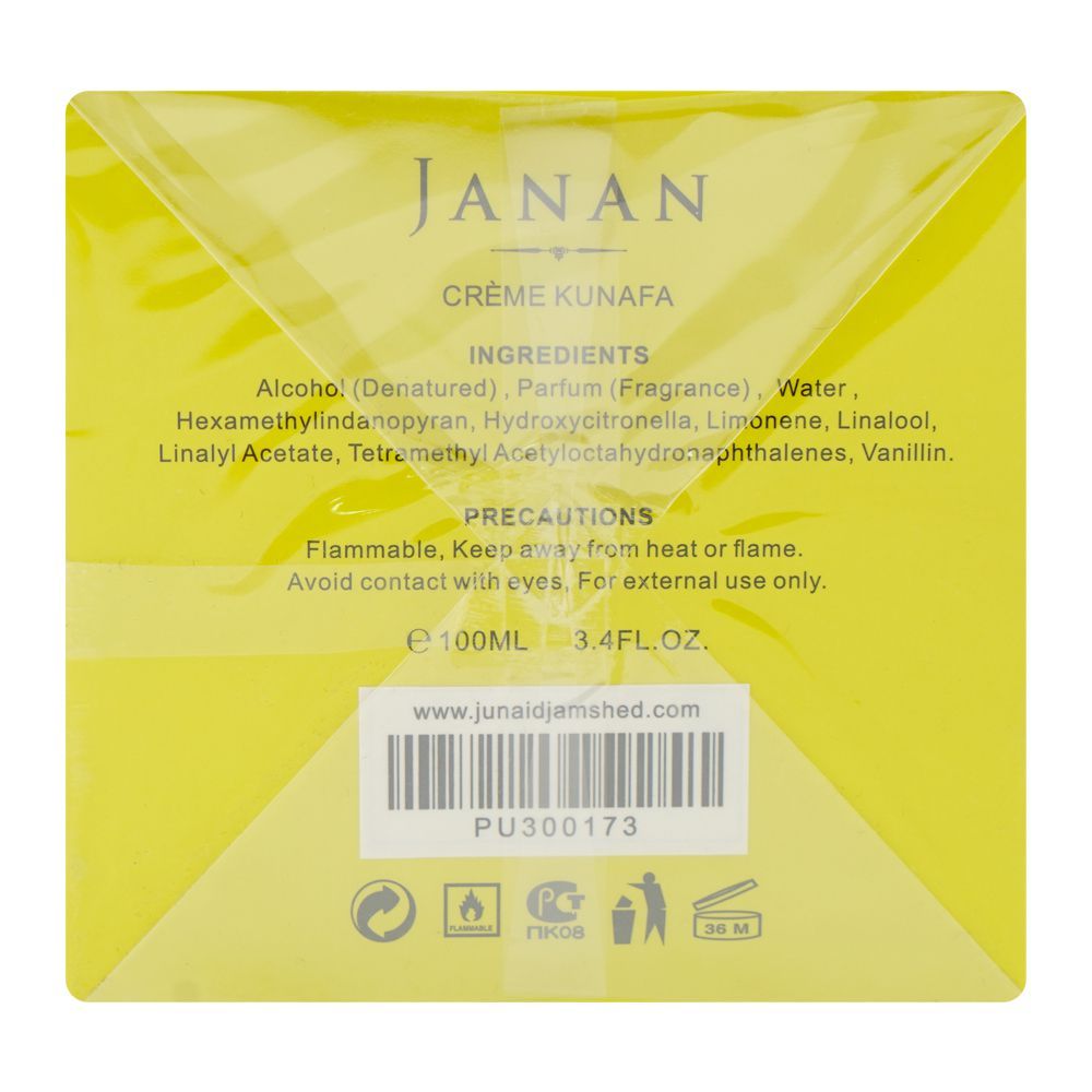 Junaid Jamshed J. Janan Creme Kunafa, Eau De Parfum, For Men & Women, 100ml - Image 3