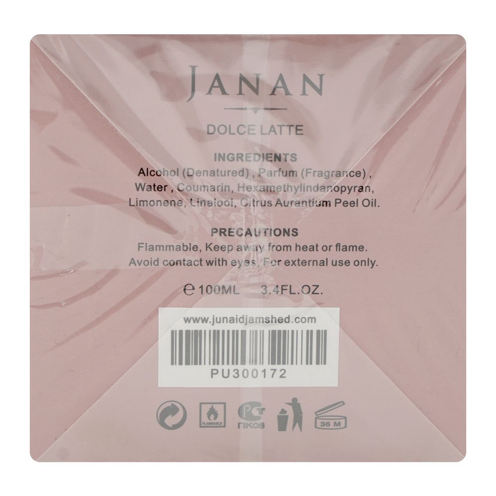 Junaid Jamshed J. Janan Dolce Latte, Eau De Parfum, For Men & Women, 100ml - Image 3