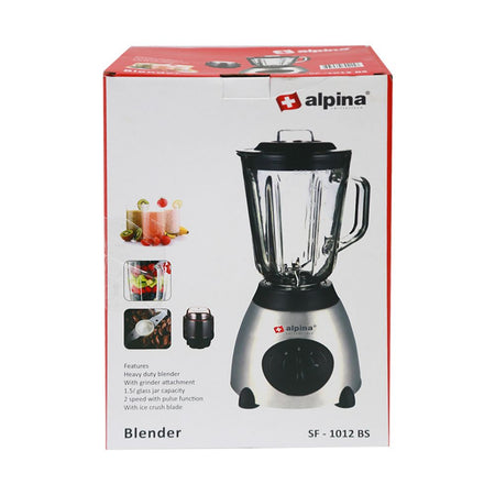 Alpina Glass Jar Blender + Grinder, 500W, 1.5 Liters, SF-1012 - Main Image