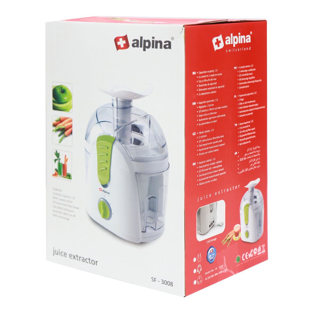 Alpina Juicer Extractor, 400W, 1.5 Liters, SF-3008 - Main Image