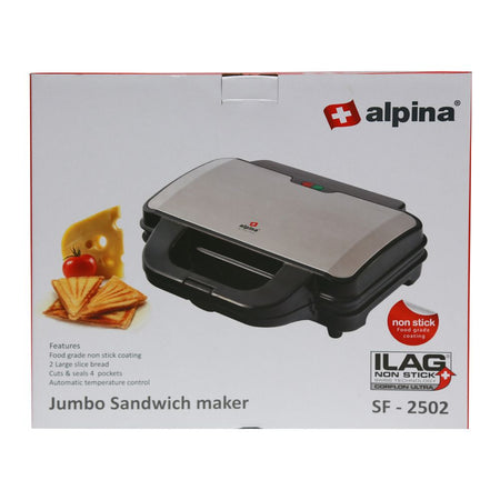 Alpina Jumbo Sandwich Maker, Black, SF-2502 - Main Image