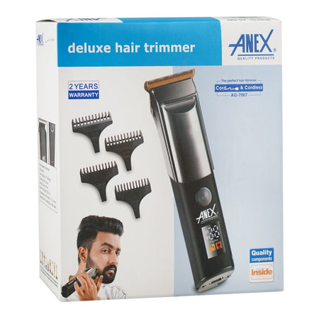 Anex Deluxe Hair Trimmer, 600mAh Battery, 100 Minutes Run Time, AG-7067 - Image 2