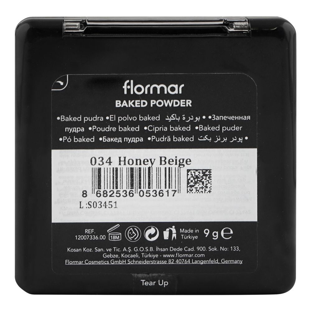 Flormar Baked Powder, 034 Honey Beige, 9g - Image 3
