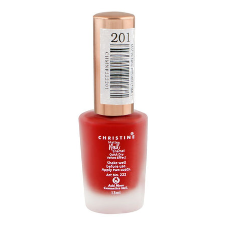 Christine Matte Nail Enamel, 201, 13ml - Image 2