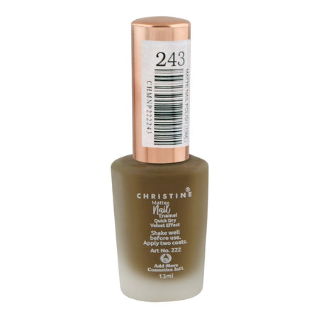 Christine Matte Nail Enamel, 243, 13ml - Image 2