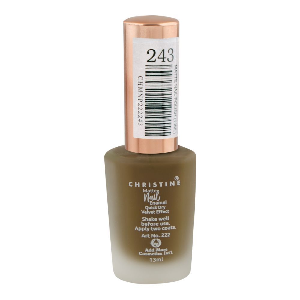 Christine Matte Nail Enamel, 243, 13ml - Image 2