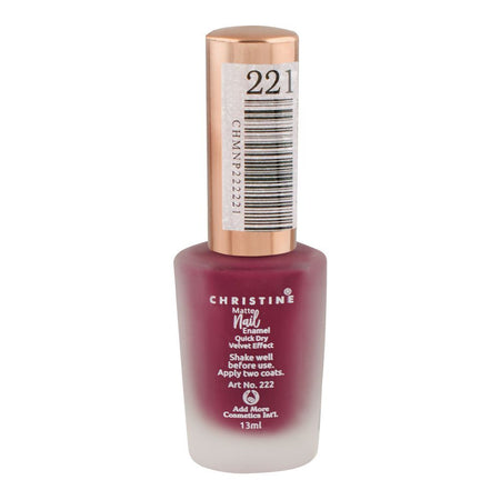 Christine Matte Nail Enamel, 221, 13ml - Image 2