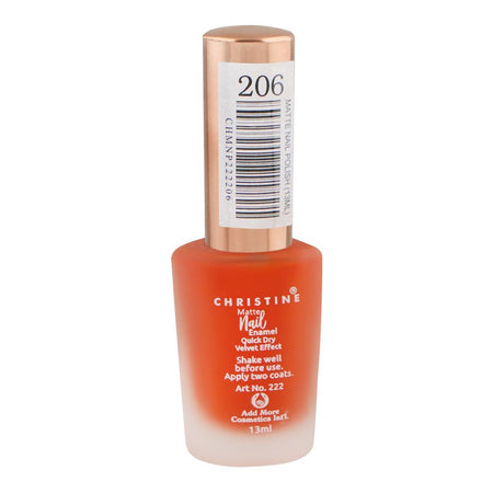 Christine Matte Nail Enamel, 206, 13ml - Image 2