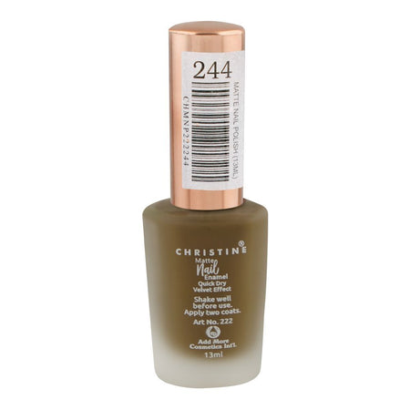 Christine Matte Nail Enamel, 244, 13ml - Image 2