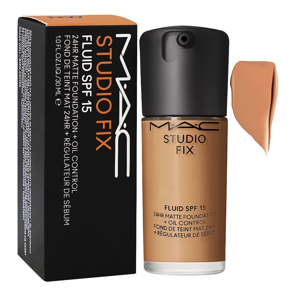 Mac Studio Fix Fluid SPF15 24HR Matte Foundation, NC45, 30ml - Main Image