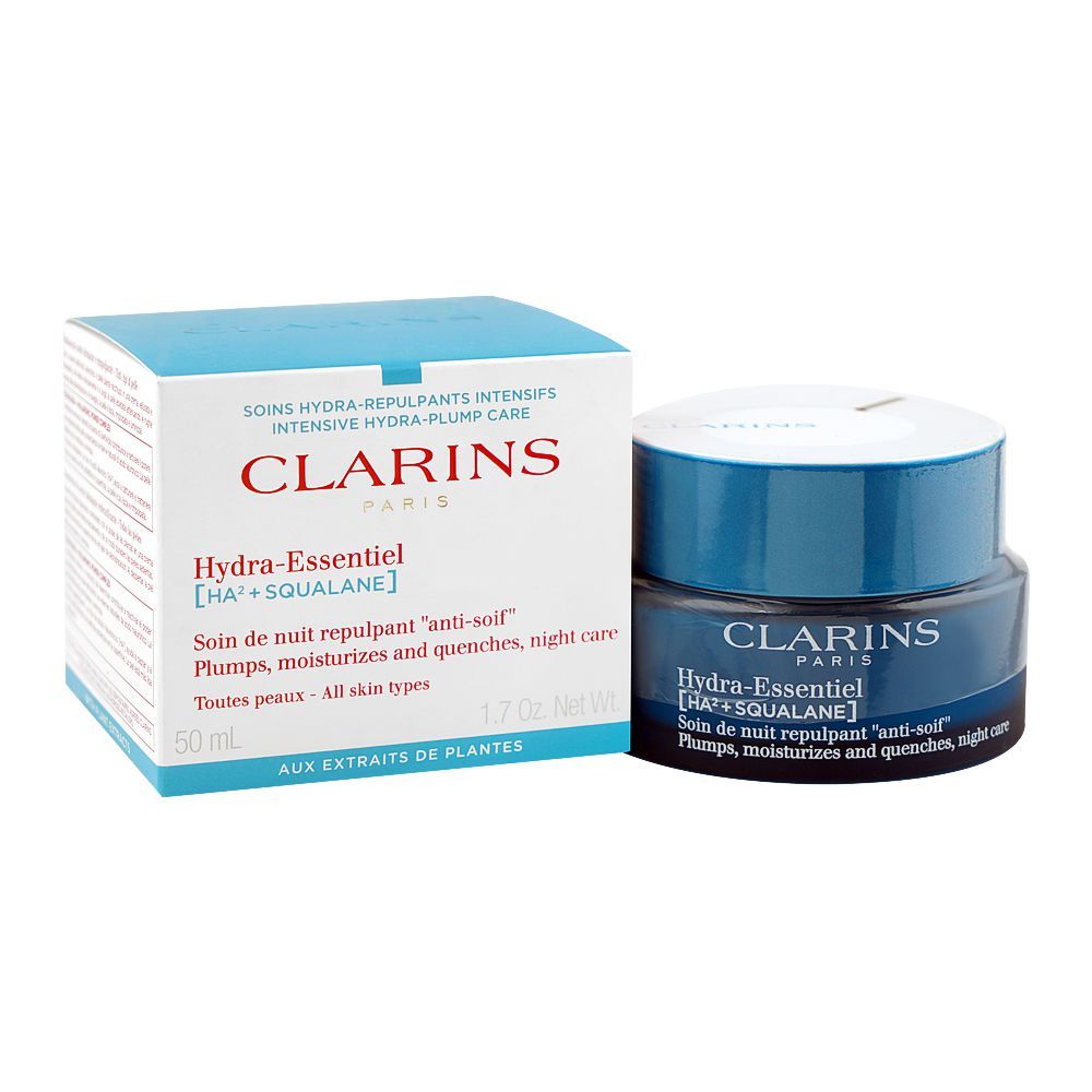 Clarins Paris Hydra-Essentiel HA2+Squalane Night Cream 50ml - Main Image