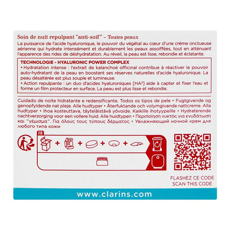 Clarins Paris Hydra-Essentiel HA2+Squalane Night Cream 50ml - Image 3