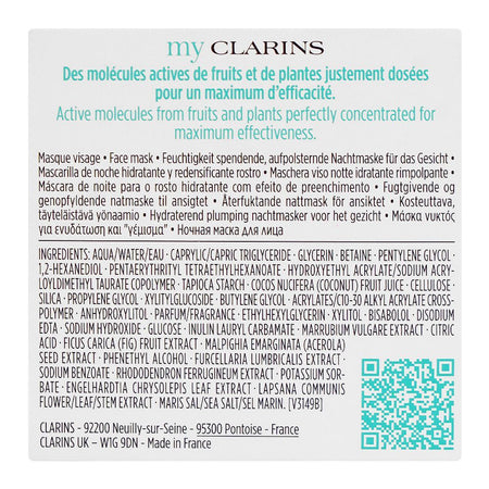 Clarins Paris My Clarins Paris Re-Charge Hydra-Replumping Night Mask, Citric Acid, Huang Qi Extract, For All Types Of Skin, 50ml - Image 2