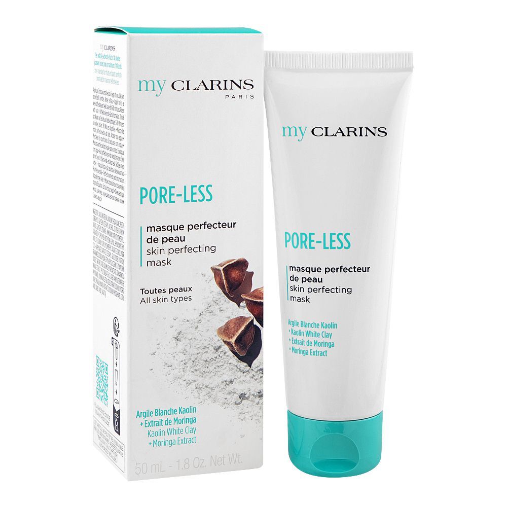 Clarins Paris My Clarins Paris Pore-Less Skin Perfecting Mask, Kaolin White Clay, Moringa Extract, For All Types Of Skin, 50ml - Main Image