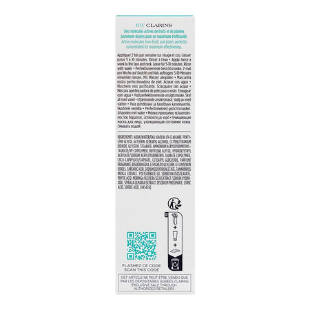 Clarins Paris My Clarins Paris Pore-Less Skin Perfecting Mask, Kaolin White Clay, Moringa Extract, For All Types Of Skin, 50ml - Image 2