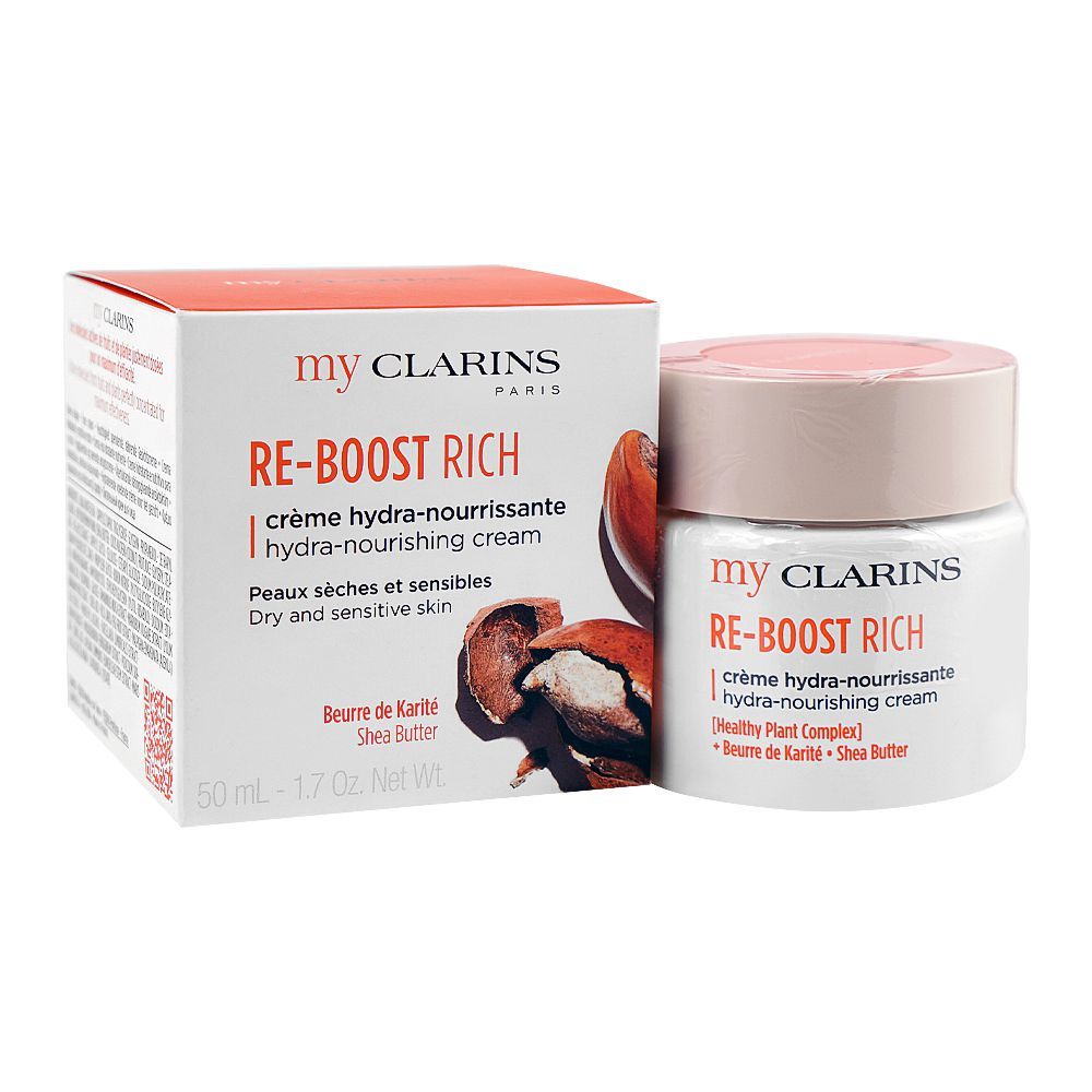Clarins Paris My Clarins Paris Re-Boost Rich Hydra-Nourishing Cream, Citric Acid, Shea Butter, For Dry & Sensitive Skin, 50ml - Main Image